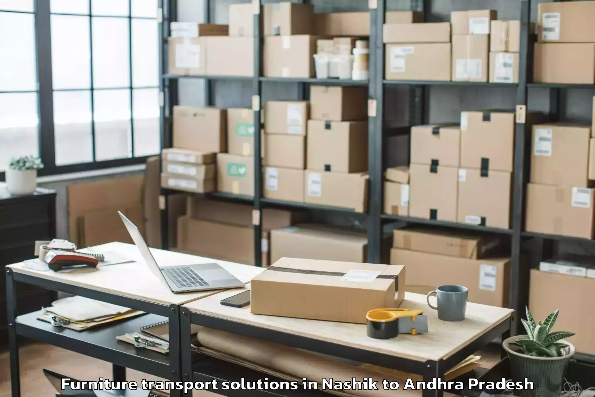 Trusted Nashik to Anaparthi Furniture Transport Solutions